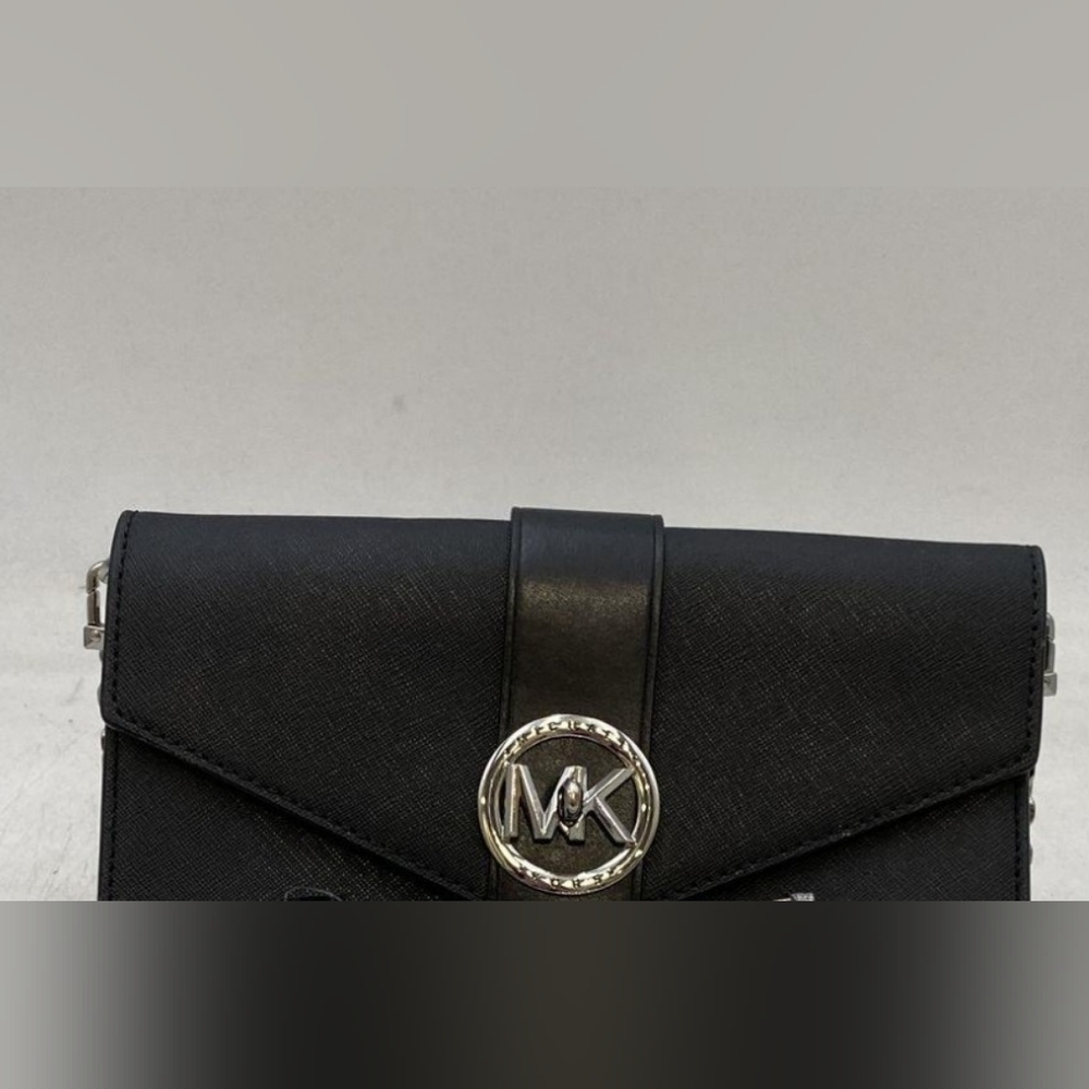 Michael Kors Greenwich Black Saffiano Leather Crossbody Purse